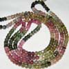 AAA quality Multi tourmaline Micro Faceted Rondelle15 inch strand 4.5 - 5mm approx
